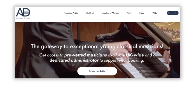 UK Artists Directory Homepage